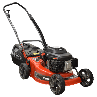 Tandem petrol store lawnmower